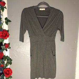 Fit and flare wrap dress, v-cut